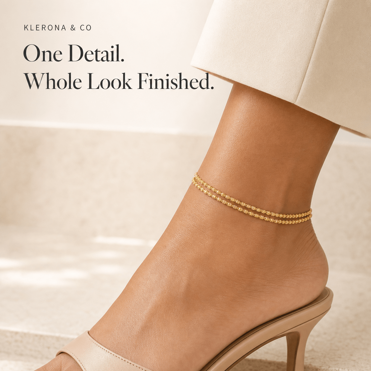 Klerona & Co | Dainty Drip Anklet - Klerona & Co