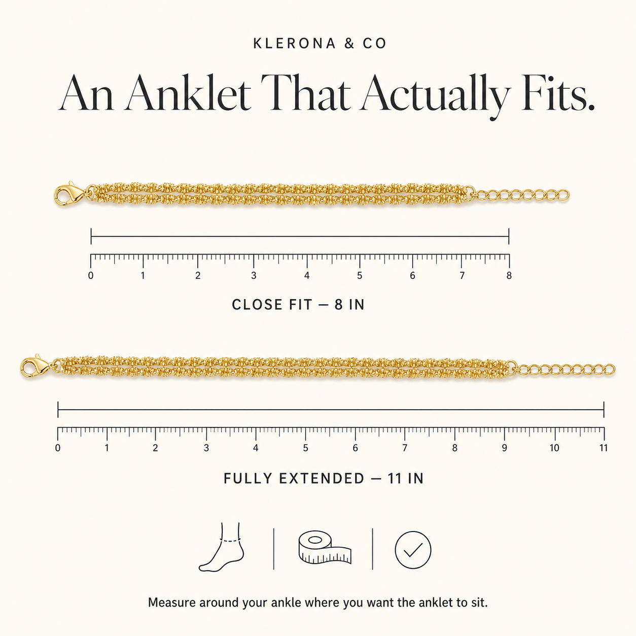 Klerona & Co | Dainty Drip Anklet - Klerona & Co