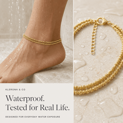 Klerona & Co | Dainty Drip Anklet - Klerona & Co