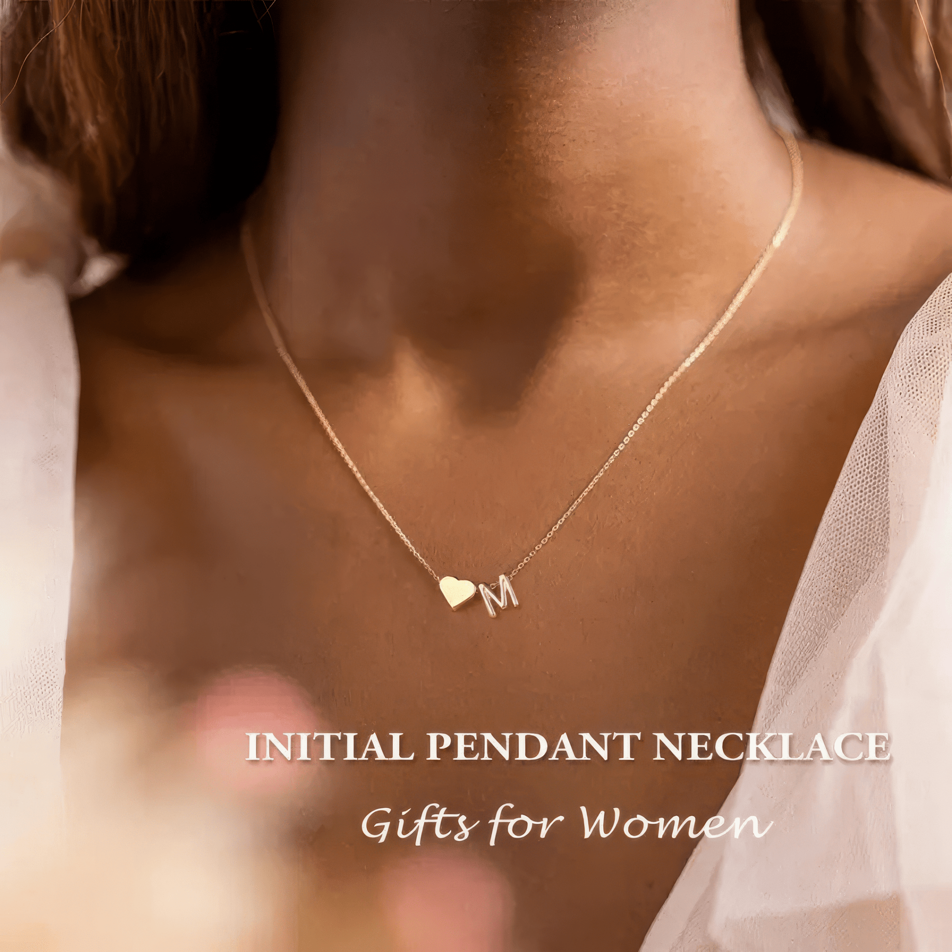 Klerona & Co Heart Initial Necklace - Klerona & Co