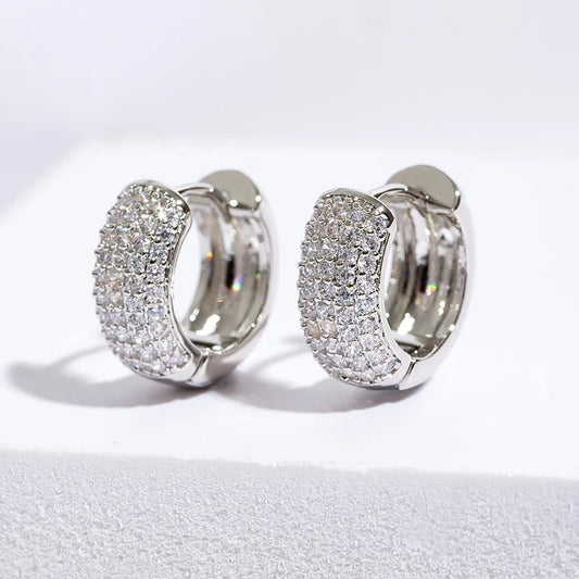 Klerona & Co Pave Hoop Earrings - Klerona & Co