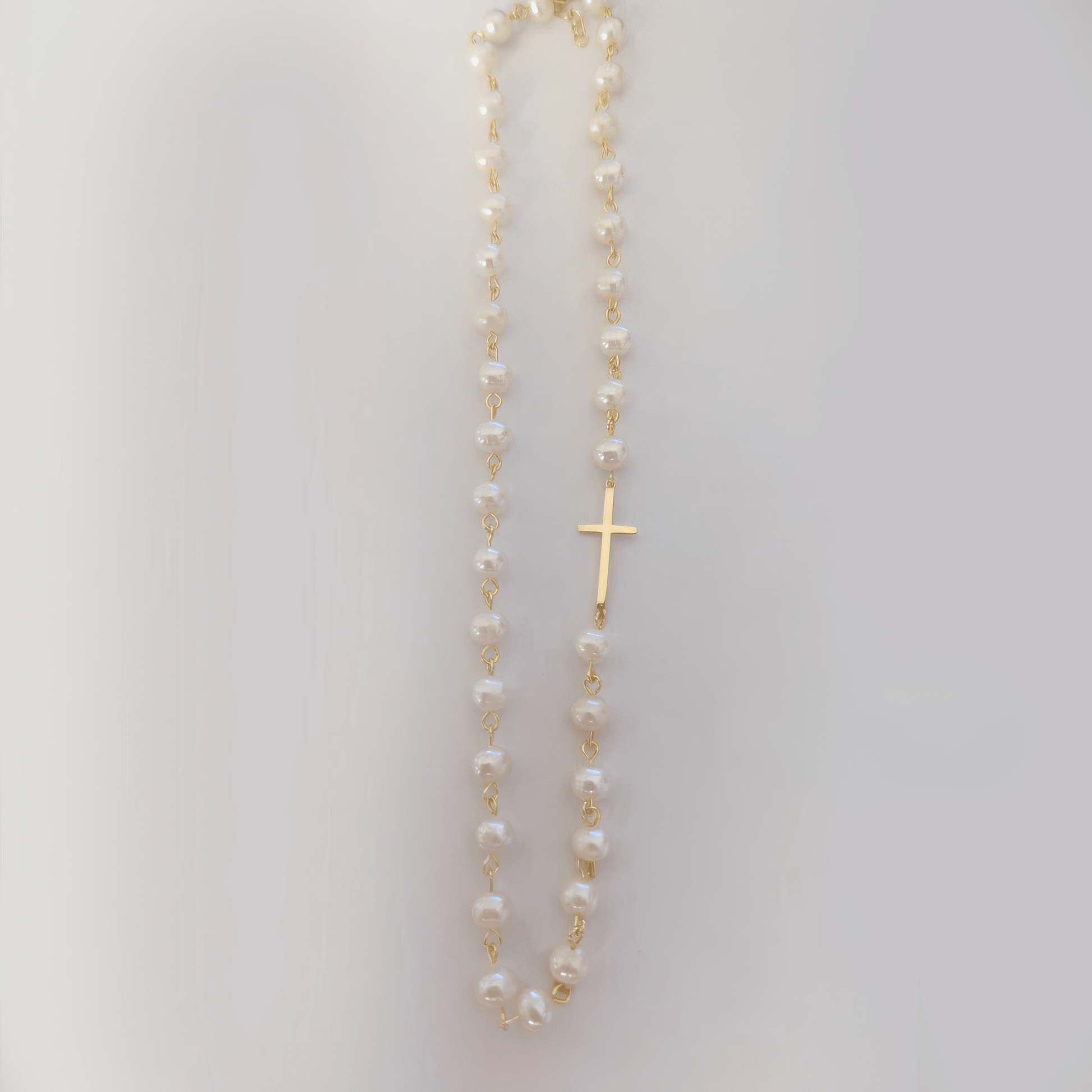 Klerona & Co Pearl Cross Necklace - Klerona & Co