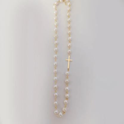 Klerona & Co Pearl Cross Necklace - Klerona & Co