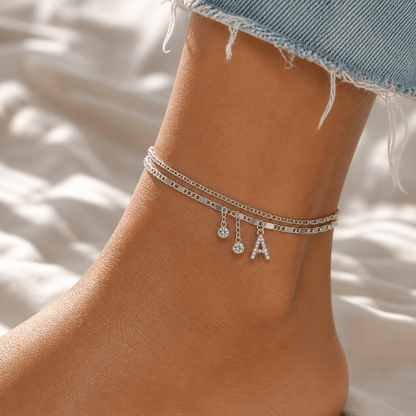 Klerona & Co Signature Initial Anklet - Klerona & Co