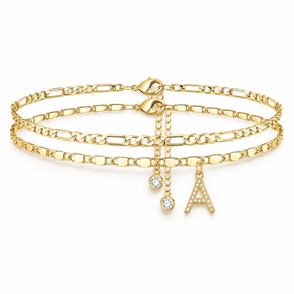 Klerona & Co Signature Initial Anklet - Klerona & Co