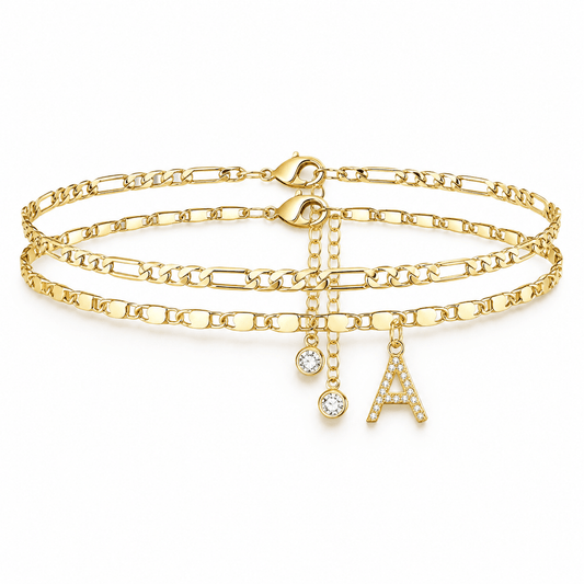 Klerona & Co Signature Initial Anklet - Klerona & Co