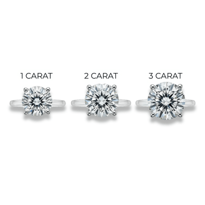 Klerona & Co Wish Ring – floating moissanite on invisible nylon band, 1–3 carat options