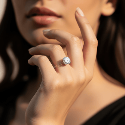 Lightweight moissanite ring – Klerona & Co nylon band for everyday elegance