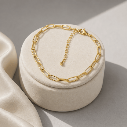 Klerona Paperclip Anklet - Klerona & Co