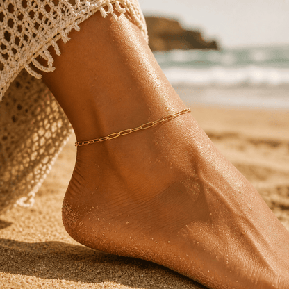 Klerona Paperclip Anklet - Klerona & Co