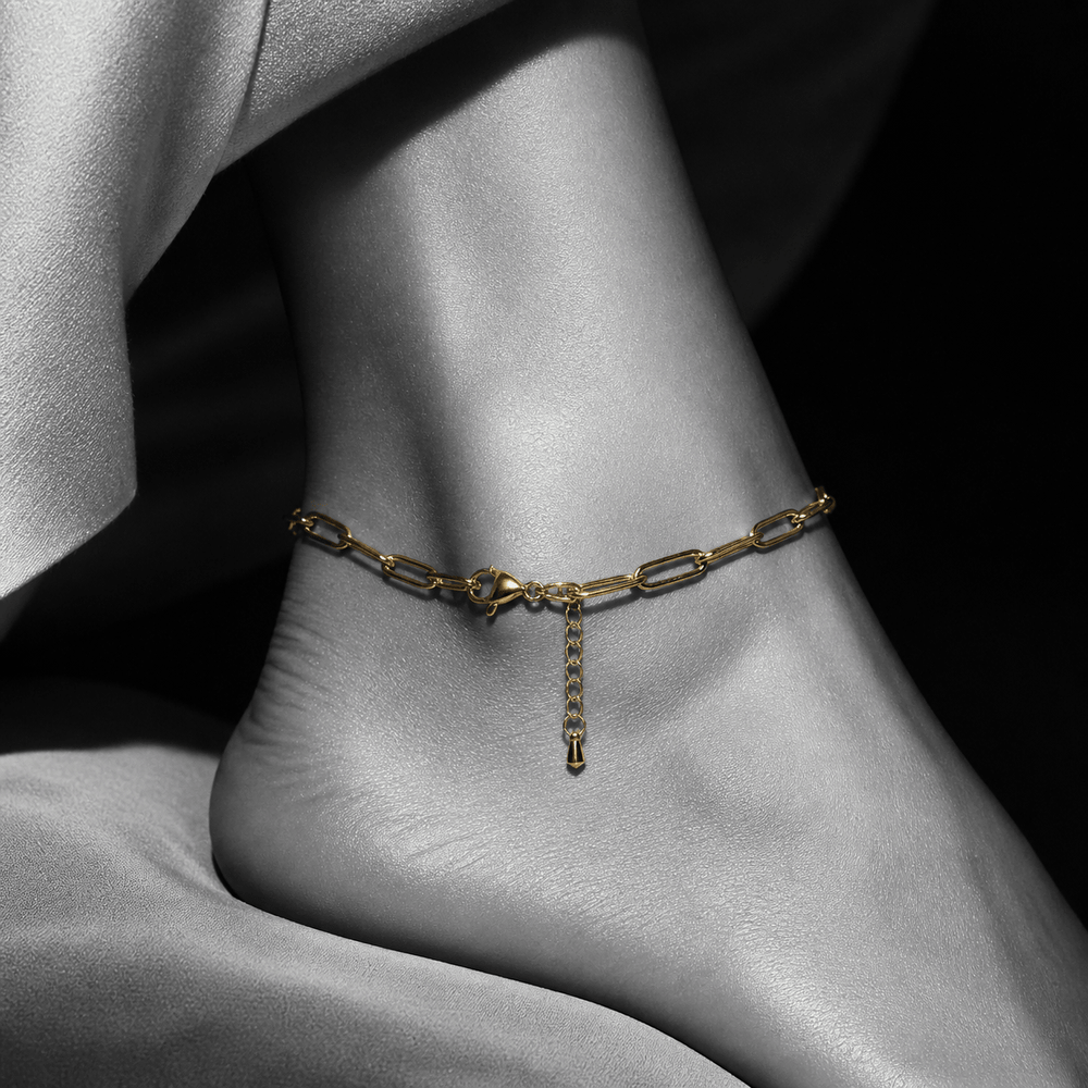 Klerona Paperclip Anklet - Klerona & Co
