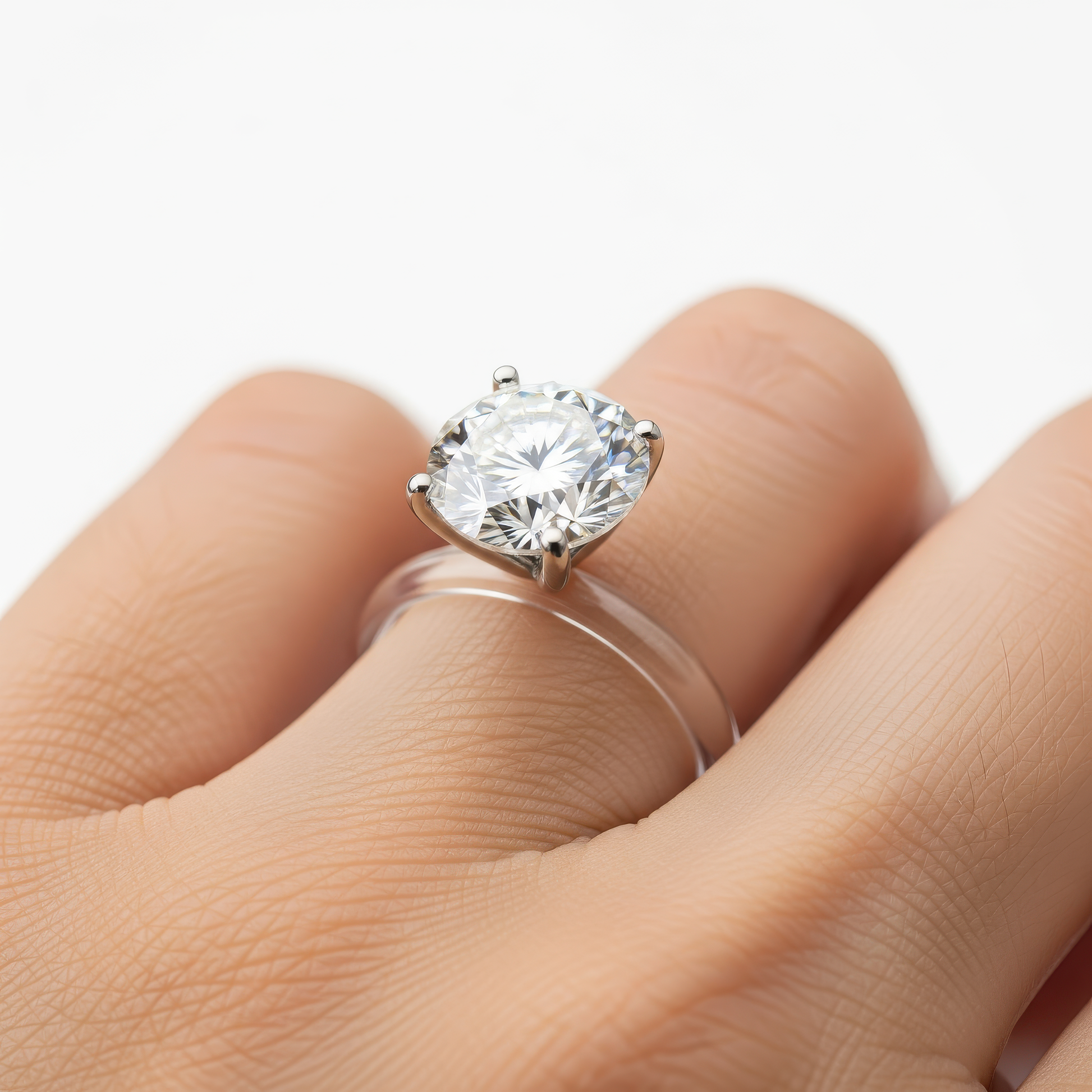 Minimalist moissanite ring – Klerona & Co nylon band with secure low‑profile setting